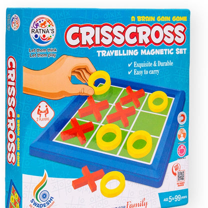 RATNA'S Crisscross Travelling Magnetic Set Party & Fun Games Board Game (1917) Party & Fun Board Game