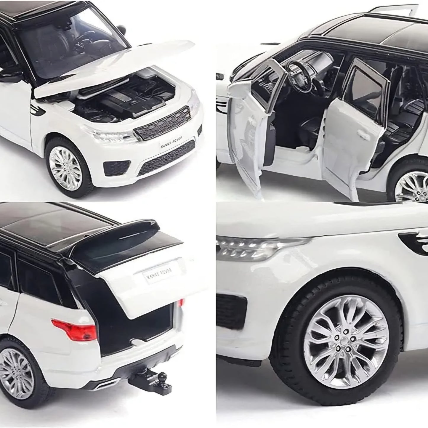 Rapid Rover Style SUV Die-Cast Model Car with Pull Back Action, Openable Doors, Hood & Trunk, Working Headlights, Premium Metal Body & High Simulation Interior for Kids