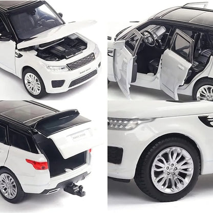 Rapid Rover Style SUV Die-Cast Model Car with Pull Back Action, Openable Doors, Hood & Trunk, Working Headlights, Premium Metal Body & High Simulation Interior for Kids