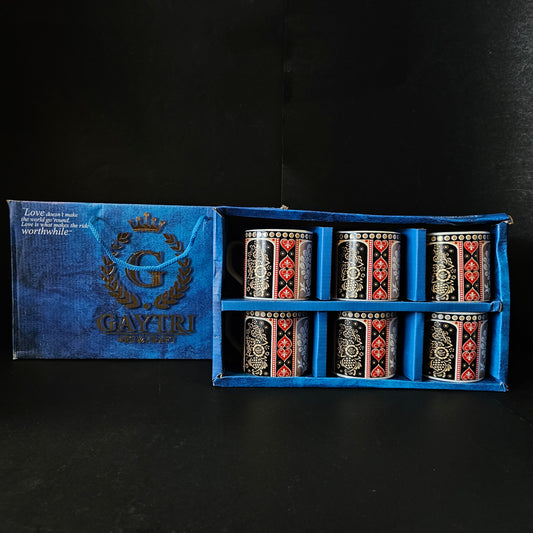 Gaytri Art & Craft Shine 6 pieces set Ceramic Mug set