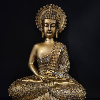 Lord Gautam Buddha Statue Showpiece Feng-Shui Handicraft Buddha Idol for Living Room, Meditation Room, Office Table,and Home Decor