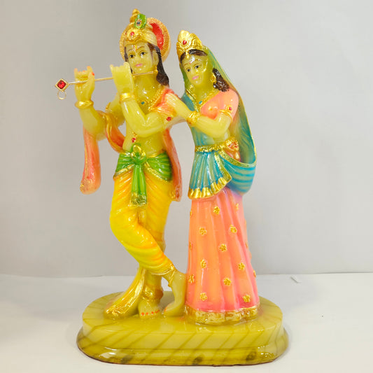 Radha Krishna Kishan Standing Murti Idol Statue Decorative Item Showpiece for Home Decor