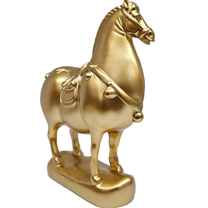 Gilded Horse ornament,Horse statue,Sculpter showpiece Figurine for home/Office