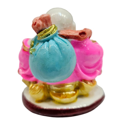 Laughing Buddha Marble dust Statue Laughing Buddha Decorative Showpiece for Gift Laughing Buddha Statue for Home Décor Office Décor