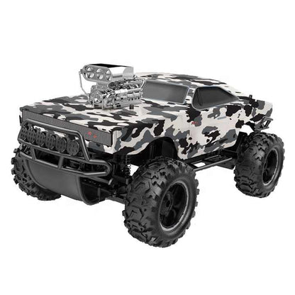 RC Sand monster make chariots  in the sand short-coures off road race truck. Deduce the beauty of the natural science and technology