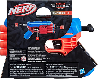 Nerf Alpha Strike Claw Blaster, 4-Dart Blasting, Easy to Load,Darts, for 8 years above Guns & Darts