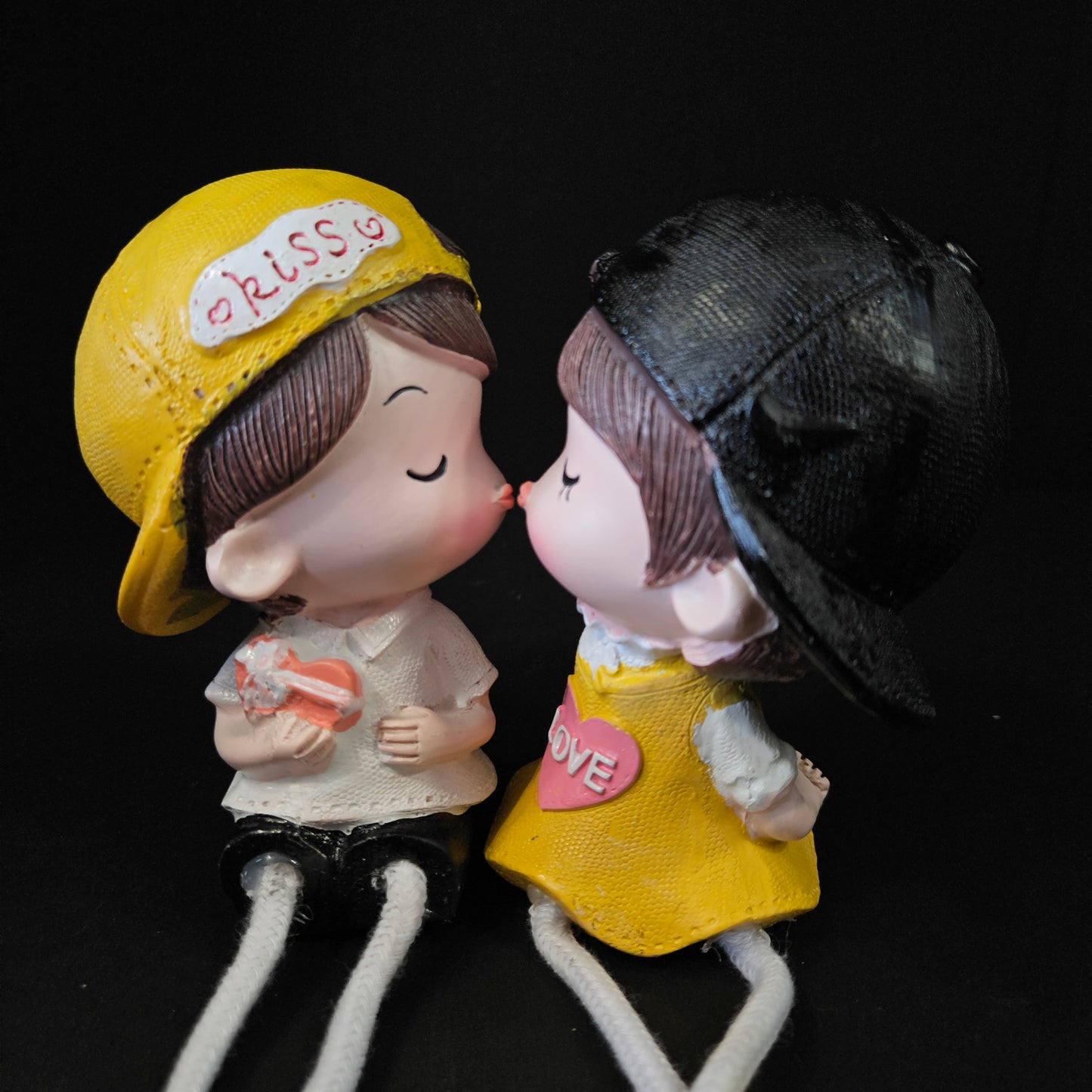 Cartoon Resin Outseam 2pieces set Hanging Feet Doll Home Wall Decoration