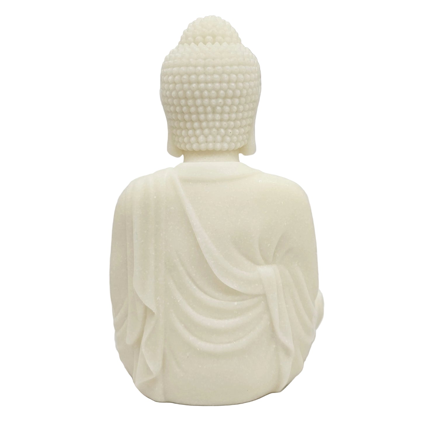 White Resin Buddha showpiece, Premium Resin Made Table Top Home Decor for Living Room and Gifting