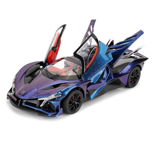 Apollo EVO Alloy Car Model Pull Back Function with Realistic Sound & Bright LED Lights Perfect Toy Die-Cast for Kids & Collectors