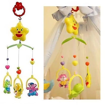 Trendy & Handy Cuddles Harmonious Musical cot with Hanging Cartoons for Toddlers