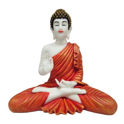Gautam Buddha Statue for Spiritual Home Meditating Buddha in Marble powder finish with Highly Detailed Features which Improves Your Home Decor