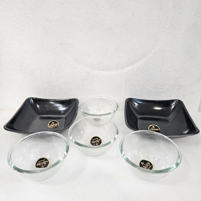 Occasion 4pieces glass bowl & 2 snack platters perfect for Return gifting purpose