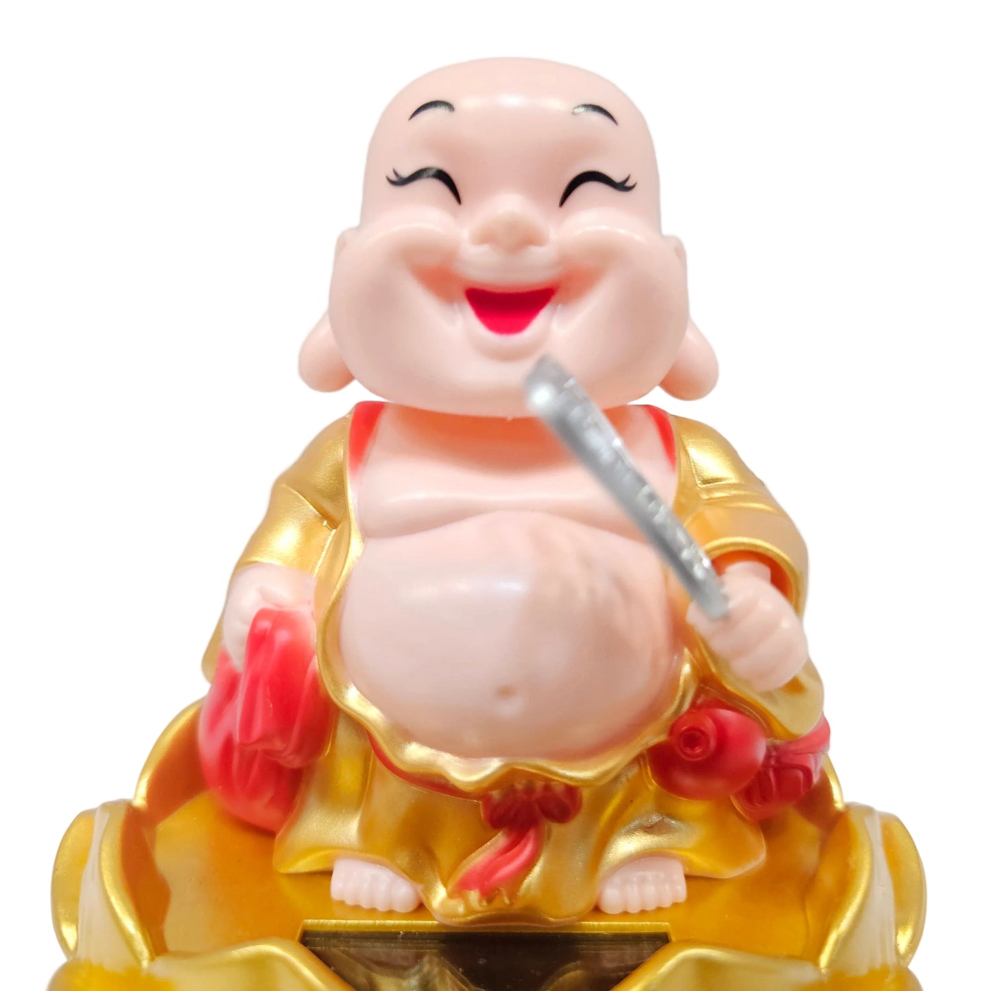 Solar little laughing Buddha Statue, Vivid Decorative Solar Monk Car Decoration