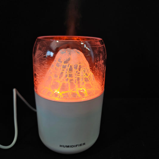H20 Volcano Shaped Humidifier for Room Moisture|Ultrasonic Essential Oil Aroma Diffuser for Home