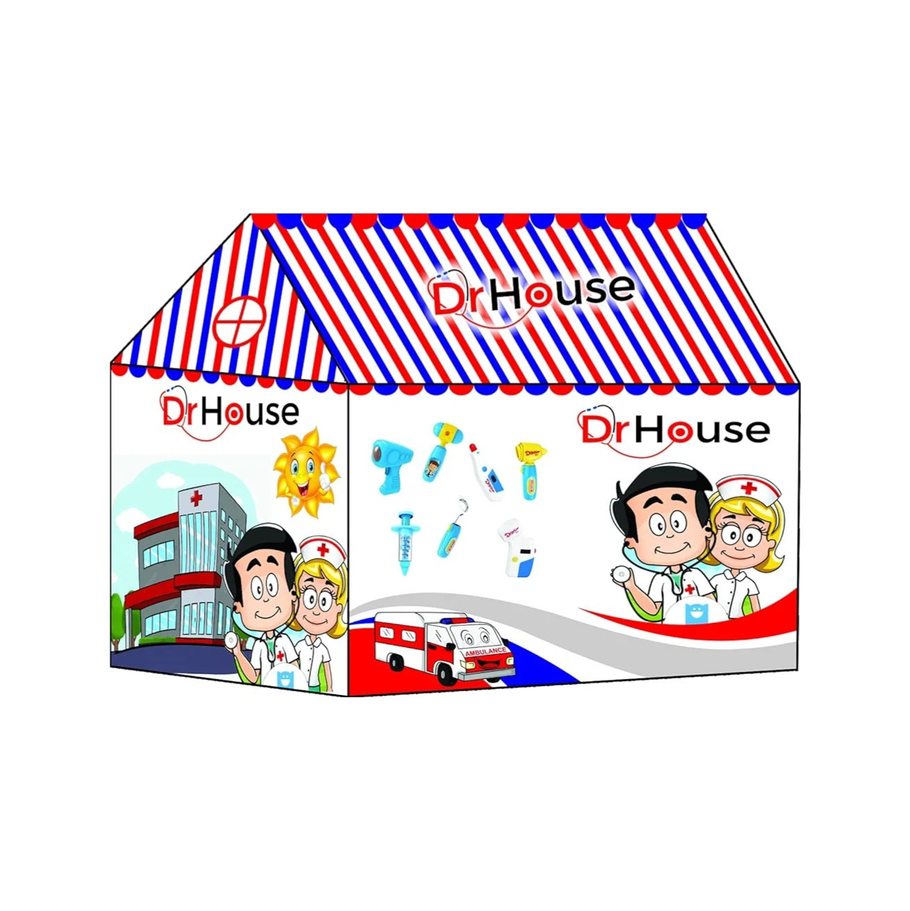 Doctor Tent House Indoor-Outdoor Set for Kids (95 * 72 * 102 Cm) (Doctor House Tent)