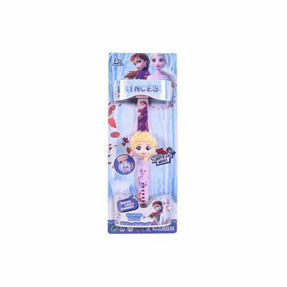 Princess Watches 3D Action Figure Face Based Toy Design Digital Glowing Watch with Disco Music and Blinking Lights for Kids.