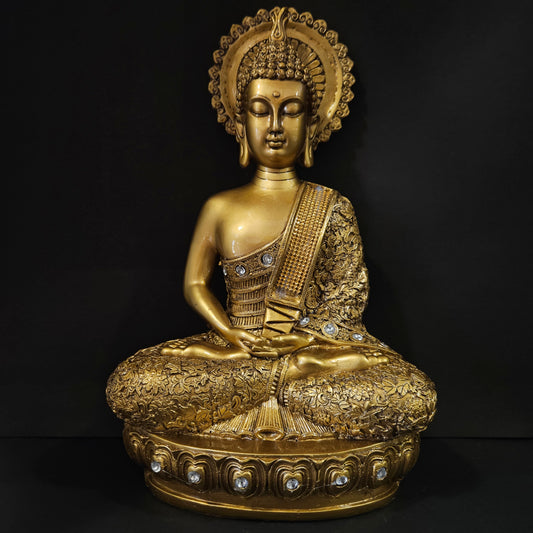 Lord Gautam Buddha Statue Showpiece Feng-Shui Handicraft Buddha Idol for Living Room, Meditation Room, Office Table,and Home Decor