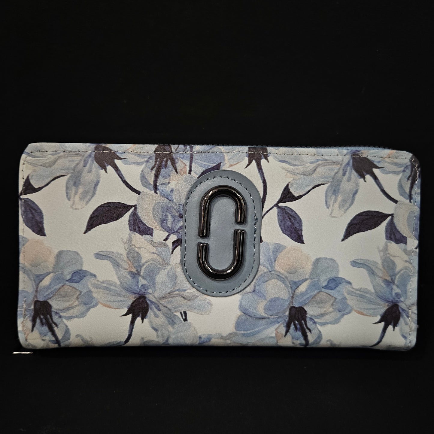 Leather Thin Slim Wallets for Women Cute Bear Stars Wallet for Women with Double Zipper