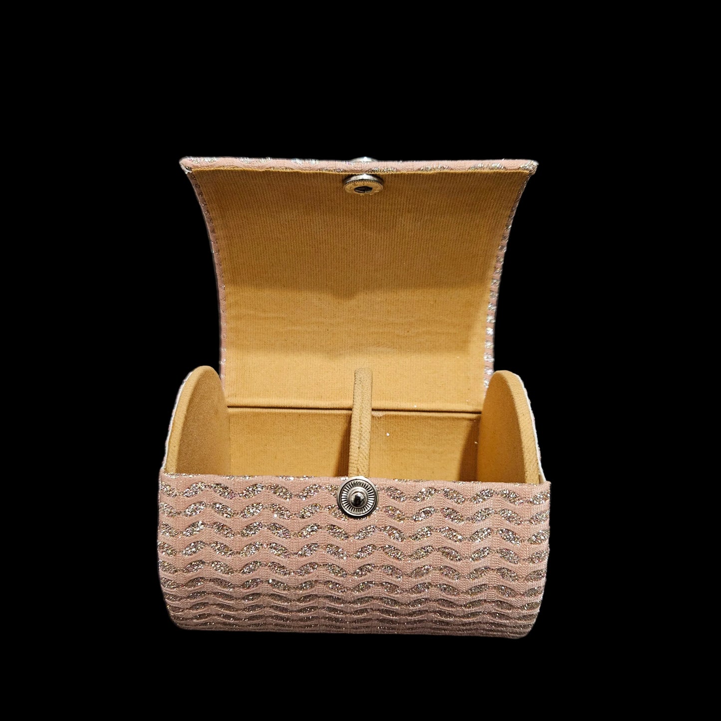 Bangle Organiser/Box Button Lock Portable Pink Bangle Storage Box Case with Dividers Container for Bangles Organizer for Women