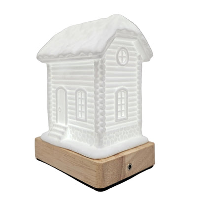 Artificial snow house with Touch sensor lamp & Rechargeable Showpiece Figurine