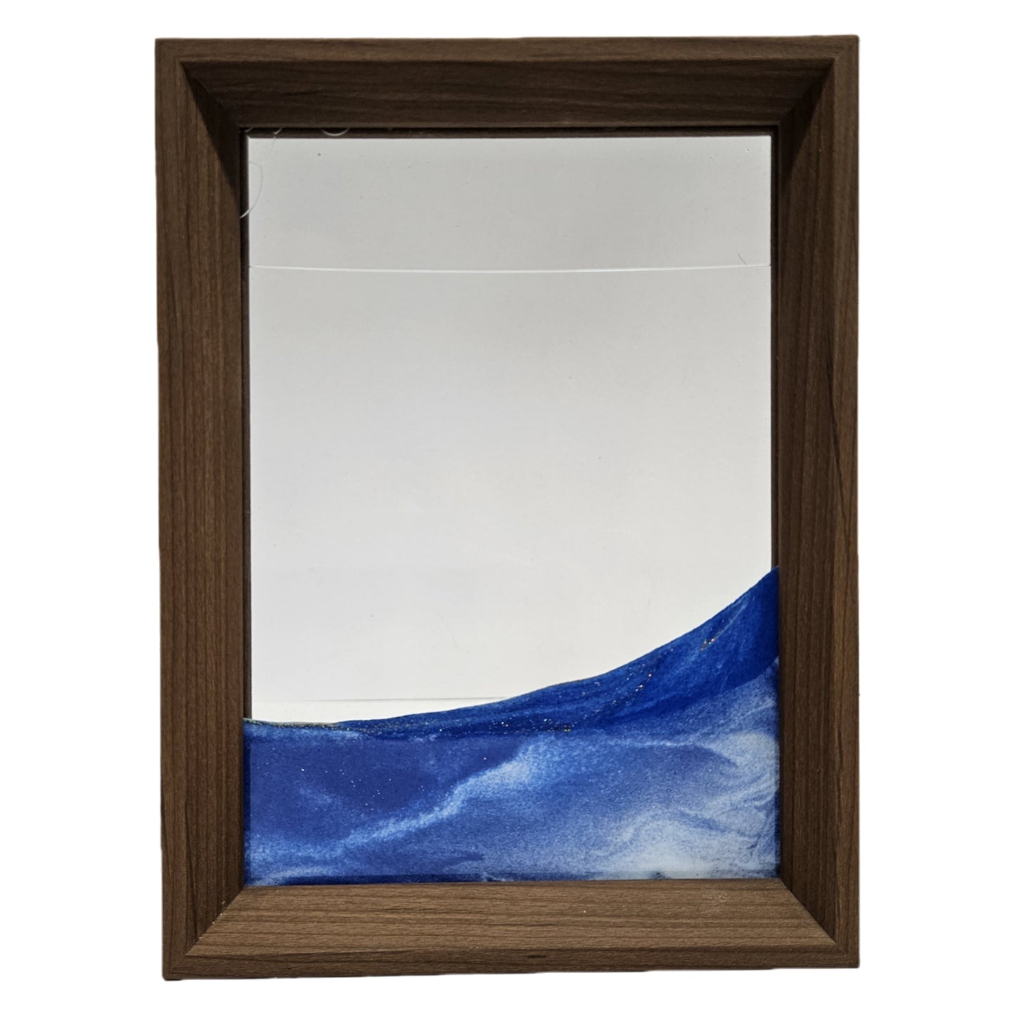 3D moving sand art picture in a wooden frame Showpiece Figurine