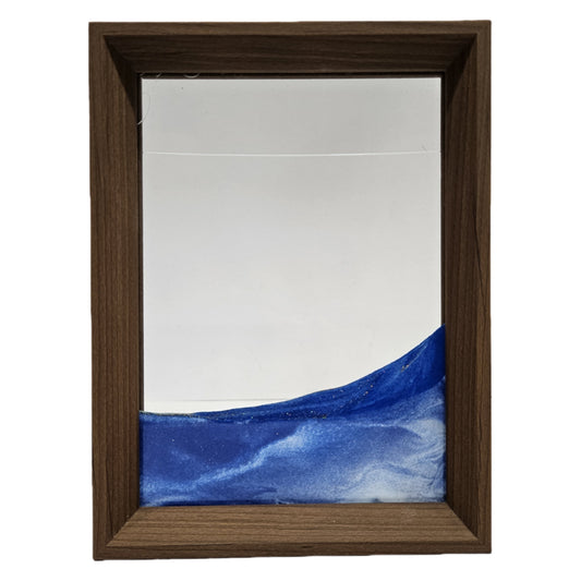 3D moving sand art picture in a wooden frame Showpiece Figurine