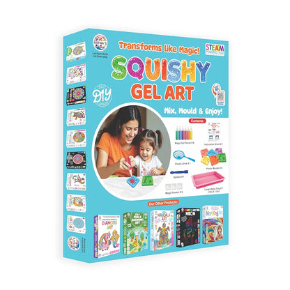 Ratna's Squishy Gel Art DIY Kit, 3D Colorful Soft and Squishy Sea Creatures, STEAM Learning Activity Set, Magic Water Gel Toys for Girls and Boys Ages 7+ Years