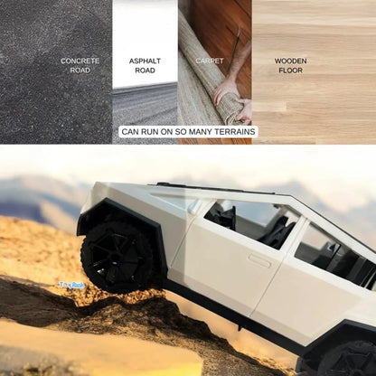 Pickup car Remote Control Car model for Kids Tesla Cybertruck Toy High Speed with Dual Motor 2.4GHz Long Battery Life Light Effects Runs On All-Terrain 1:14 Rc Car,multicolor