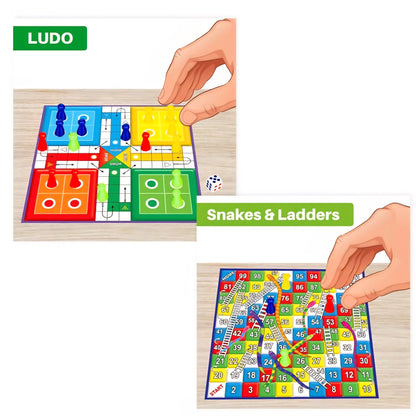 Ratna's 7 in 1 Family Board Game,Brainvita,Ludo,Snakes & Ladders,Business,Car Rally,Diamond Mine,Cricket