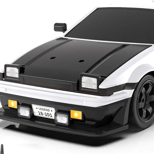 Moka RC Drift Car 1/16 Scale 2.4Ghz Remote Control Car, 18KM/H High Speed Drift RC Cars for Boys, Sport Racing Cars with 2 Batteries and 4 Drifting Tires, RTR RC Drift Racing Car with LED Lights
