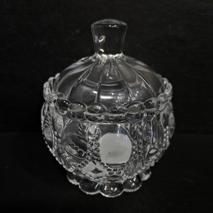 Glass Clear Transparent Sugar Bowl with Lid crystal jar