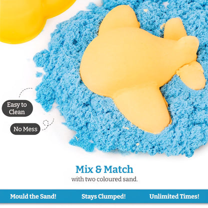 RATNA'S Fancy Sand 400g with Big Mould for Indoor Beach Fun and Relaxation Kinetic Sand Kit Activity Toys, Soft Sand Clay Toys for Boys & Girls