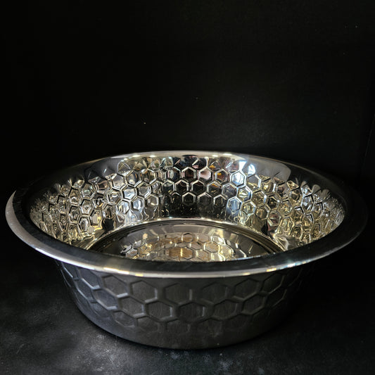 Floral & hexagon Designed Vista Gold Premium Quality stainless Steel Big size food Storage Bowl