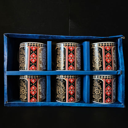 Gaytri Art & Craft Shine 6 pieces set Ceramic Mug set
