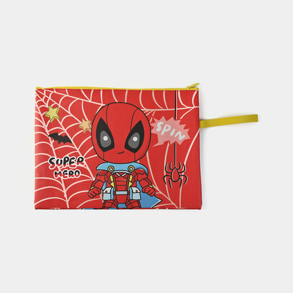 Marvel & cartoon super heros themed A4 Size Zipper bag