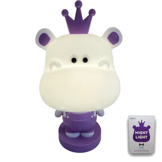 Hippo cute little Rechargeable touch sensor night table lamp for kids