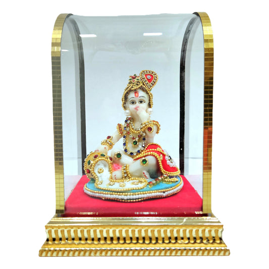 Little Krishna makhan Polyresin stones decorative cabin idol Showpiece Figurine