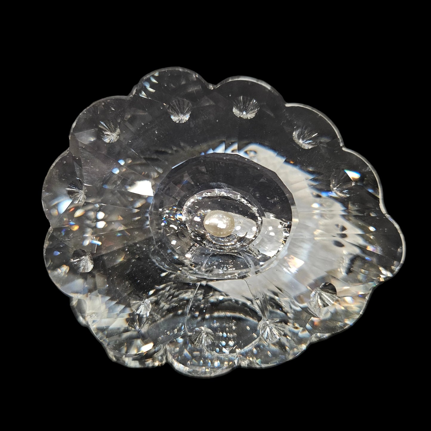 Crystal Seashell, Glass Figurine with Pearl for home decor,office decor & Gifting purpose
