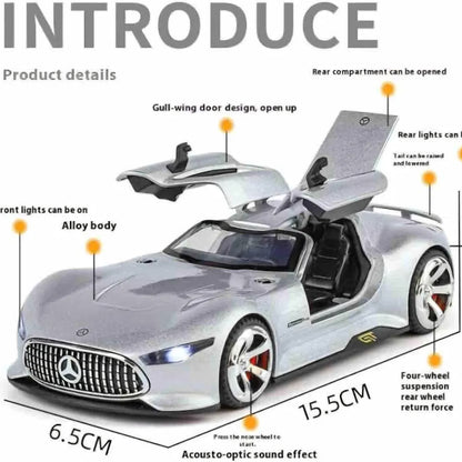 Mercedes-Benz Gran Turismo SUV Car 1:32 Scale Model Car Exclusive Alloy Metal Die-cast Pullback Toy Openable Doors & Light Music Best Gifts Kids