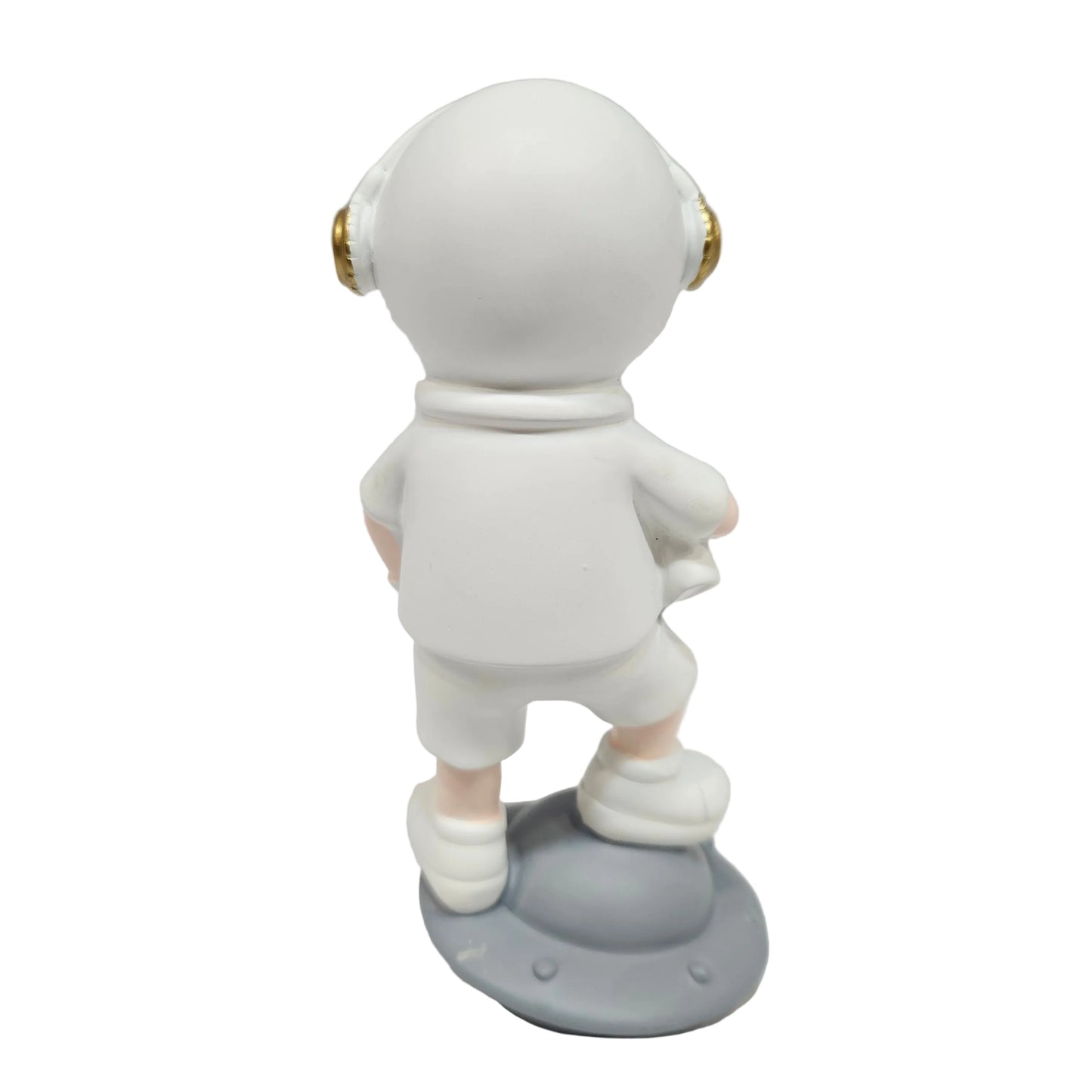 Astronaut Standing on ufo Figurine, Handmade Space Decor Resin Statue, Showpiece for Home, Office Desktop, Living Room