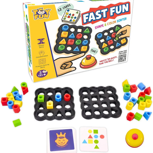 Toy fun Fast Fun Shapes & Color Sorter for kids above 3years old