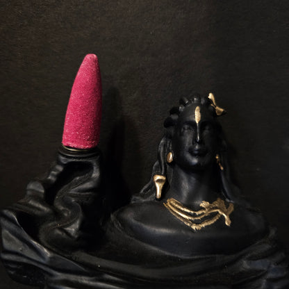 Sacred Backflow Incense Cones and Holder Smoke Fountain Shiva idol Spiritual Home Decor & Meditation Showpiece