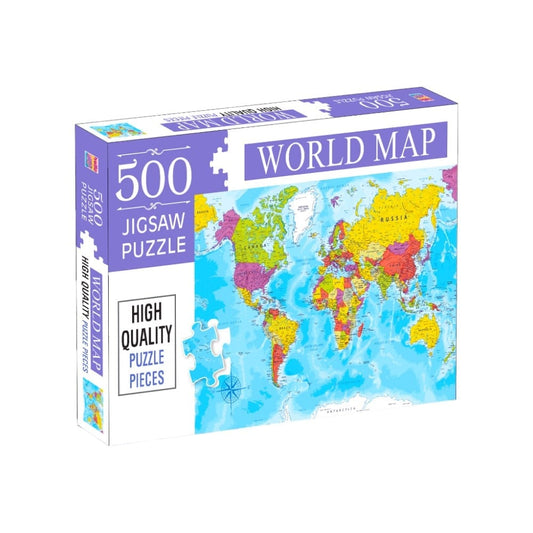 World Map 500 Pieces Jigsaw Puzzle for Kids
