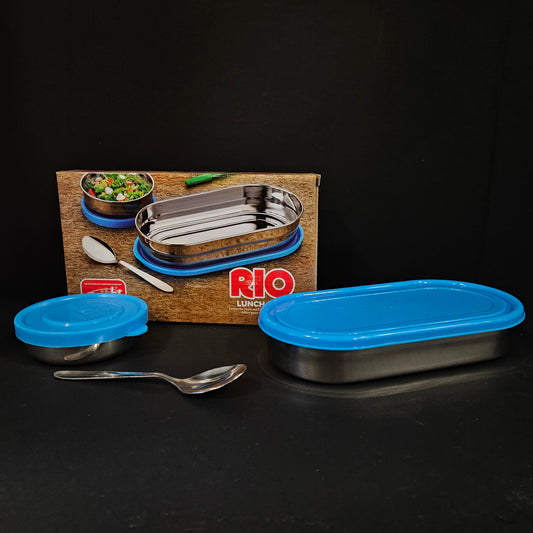 Rio Lunch Box perfect for meals & food Storage,Ideal for kids,Office goers,college students Lunch box is made with high quality Stainless Steel material