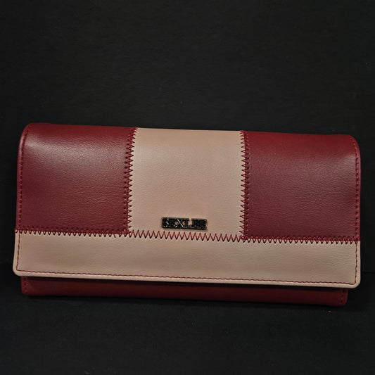 Leather Thin Slim Wallets for Women with magnetic Button