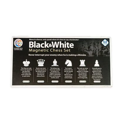 RATNA'S Black & White Magnetic Chess Set for All Ages