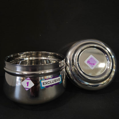 Stainless Steel Round storage box with lid perfect for Return gifting purpose