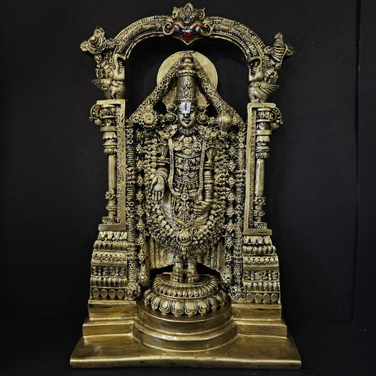 Lord Venkateshwara Idol Gold colored Statue for Home & Pooja room
