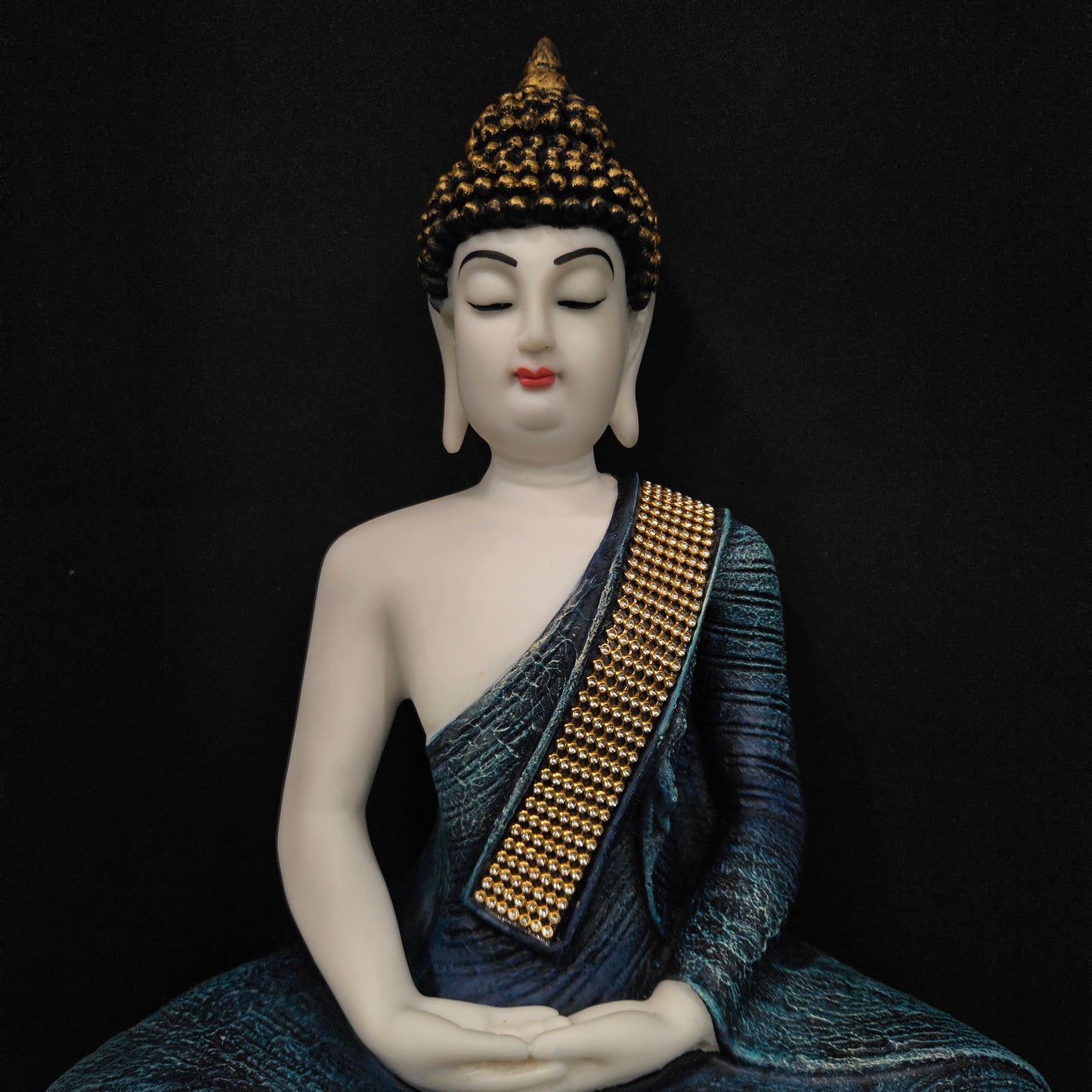 Lord Buddha with attractive stones designe sitting for home & Pooja room decor