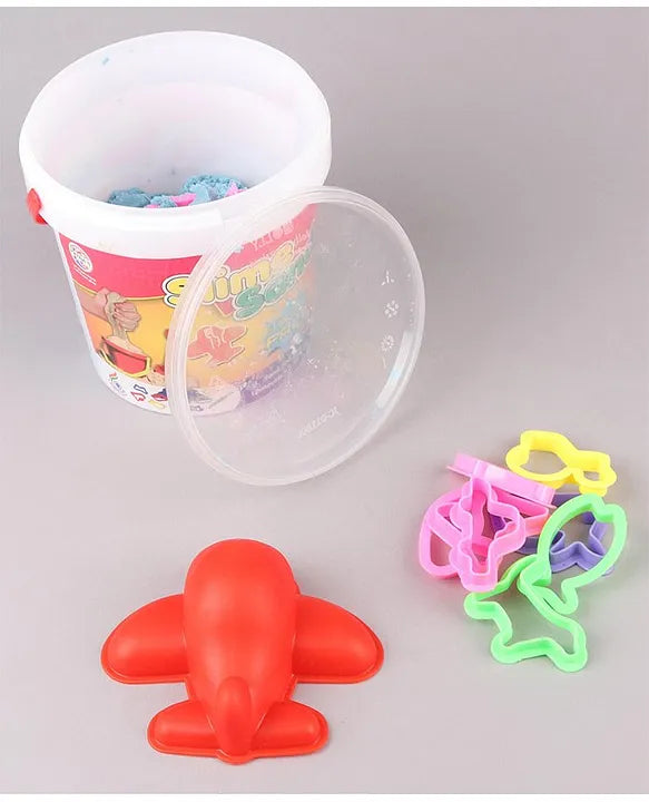 Ratna's Slime Sand Pink 500 GMS with Moulds for Kids Kinetic Sand Kit Soft Smooth Clay Dough Toy